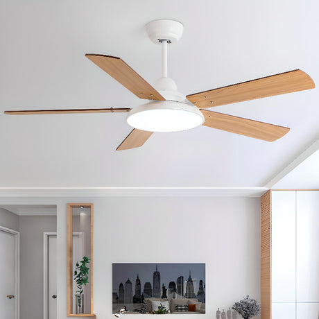 Matte Black Ceiling Fan with Integrated LED Light Image - 2