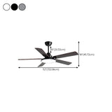 Matte Black Ceiling Fan with Integrated LED Light Image - 22