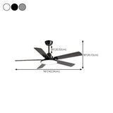 Matte Black Ceiling Fan with Integrated LED Light Image - 23