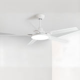 Matte Black Ceiling Fan with Integrated LED Light Image - 9