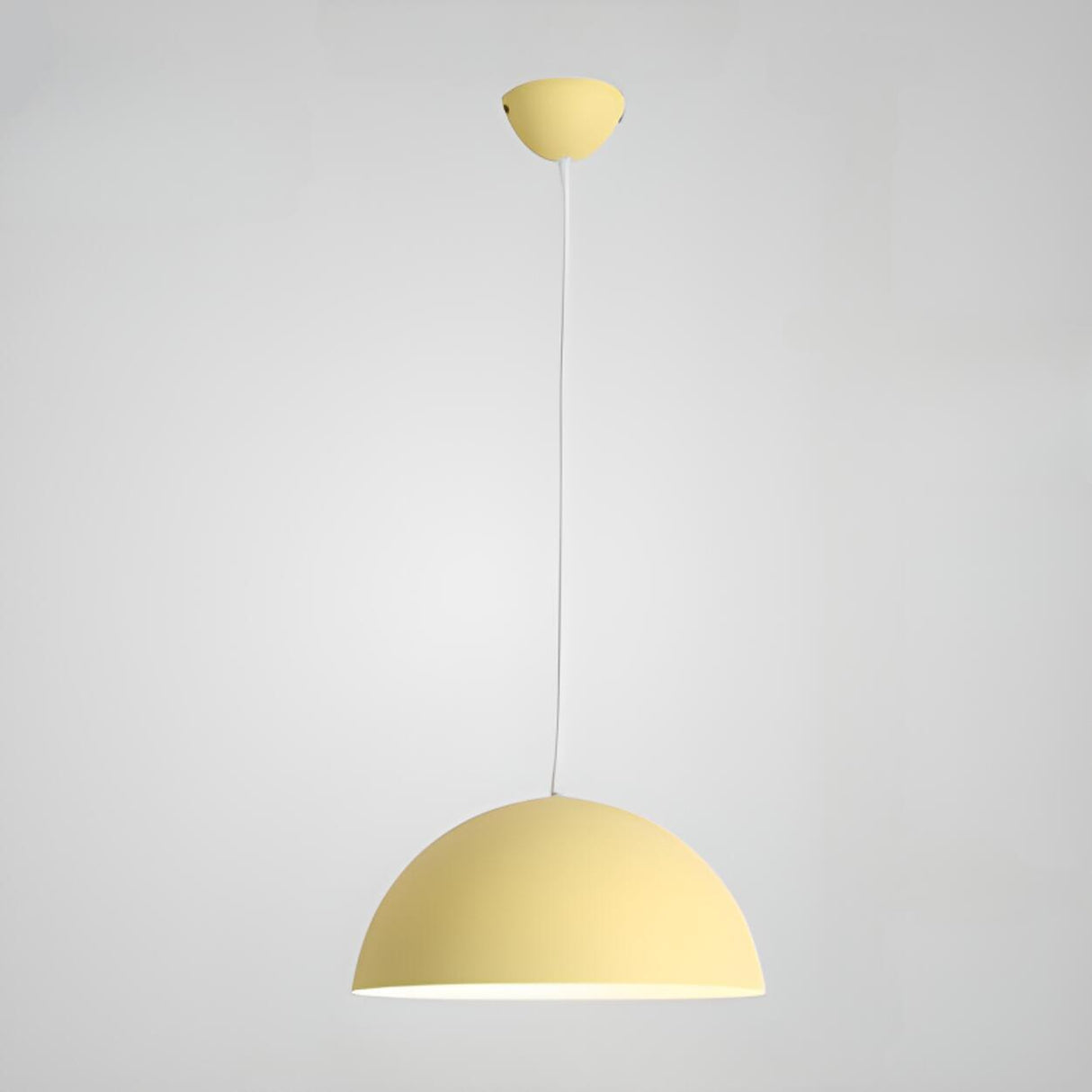 Matte Metal Dome Pendant Light 	Adjustable Height Image - 10