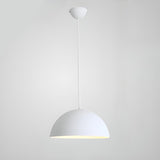 Matte Metal Dome Pendant Light 	Adjustable Height Image - 13