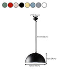 Matte Metal Dome Pendant Light 	Adjustable Height #size