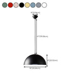 Matte Metal Dome Pendant Light 	Adjustable Height Image - 19