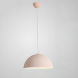 Matte Metal Dome Pendant Light 	Adjustable Height Image - 8