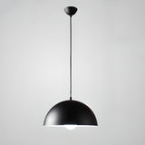 Matte Metal Dome Pendant Light 	Adjustable Height Image - 9