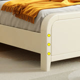 MDF White Queen Storage Panel Bed with Headboard and Drawers Image - 9