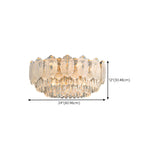 Medium Luxury Gold Clear Glass Flush Mount Ceiling Lamp #size