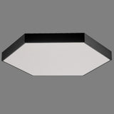 Meeting Room Black Hexagonal LED Flush Mount Light Image - 10