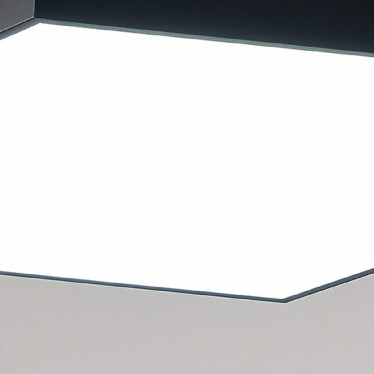 Meeting Room Black Hexagonal LED Flush Mount Light Image - 8