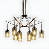 Mesh Black Metal Restaurant Edison Bulb Chandelier Image - 7