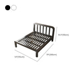 Metal Black and Red Headboard Queen Slat Bed with Legs Image - 10