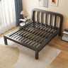 Metal Black and Red Headboard Queen Slat Bed with Legs Image - 2