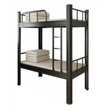 Metal Black Footboard and Headboard Bunk Bed with Legs Image - 10