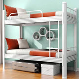 Metal Black Twin Storage Space-Saving Guardrail Bunk Bed Image - 13