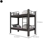 Metal Black Twin Storage Space-Saving Guardrail Bunk Bed #size