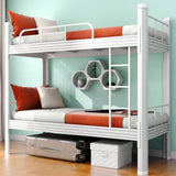 Metal Black Twin Storage Space-Saving Guardrail Bunk Bed Image - 8