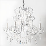 Metal Candelabra Elegant White Crystal Chandelier Image - 10