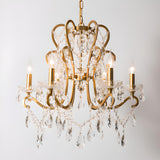 Metal Candelabra Elegant White Crystal Chandelier Image - 11