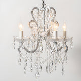 Metal Candelabra Elegant White Crystal Chandelier Image - 17