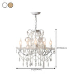 Metal Candelabra Elegant White Crystal Chandelier #size