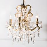 Metal Candelabra Elegant White Crystal Chandelier Image - 8