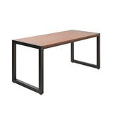 Metal Frame Rectangle Outdoor Coffee Table with Benches Image - 6