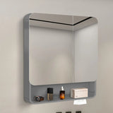 Metal Frameless  White Large Storage Mirror Medicine Cabinet Image - 3