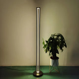 Metal Modern Black Rectangular RGB LED Floor Lamp Image - 12