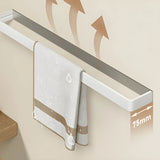 Metal White Adhesive Mount Storage Bathroom Hardware Set Image - 18