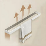 Metal White Adhesive Mount Storage Bathroom Hardware Set Image - 5