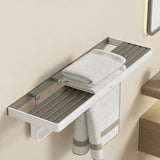 Metal White Adhesive Mount Storage Bathroom Hardware Set Image - 6