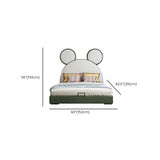 Mickey Upholstered Green Storage Panel Bed with Drawers Image - 11