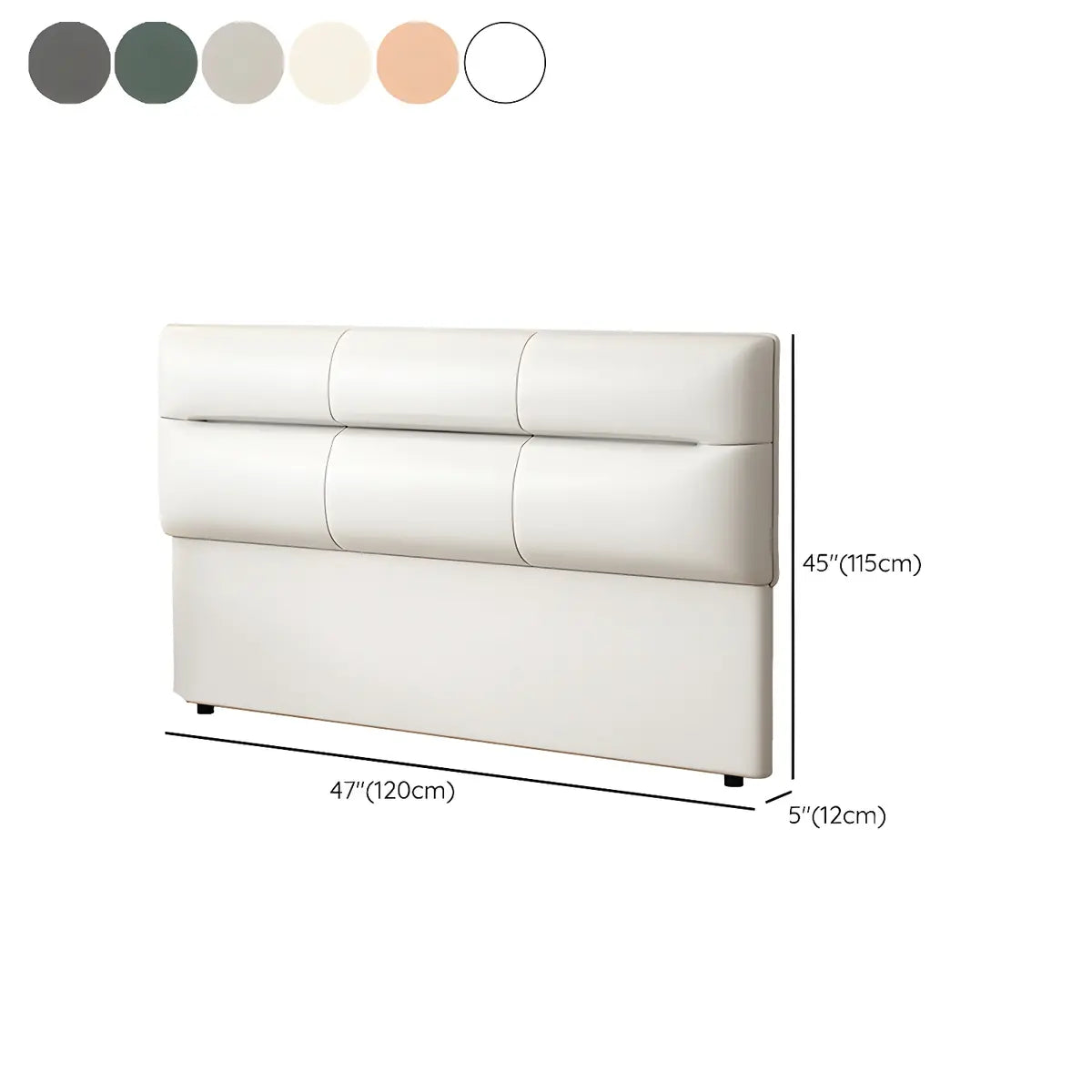 Microfiber Upholstered Panel Headboard with Legs 