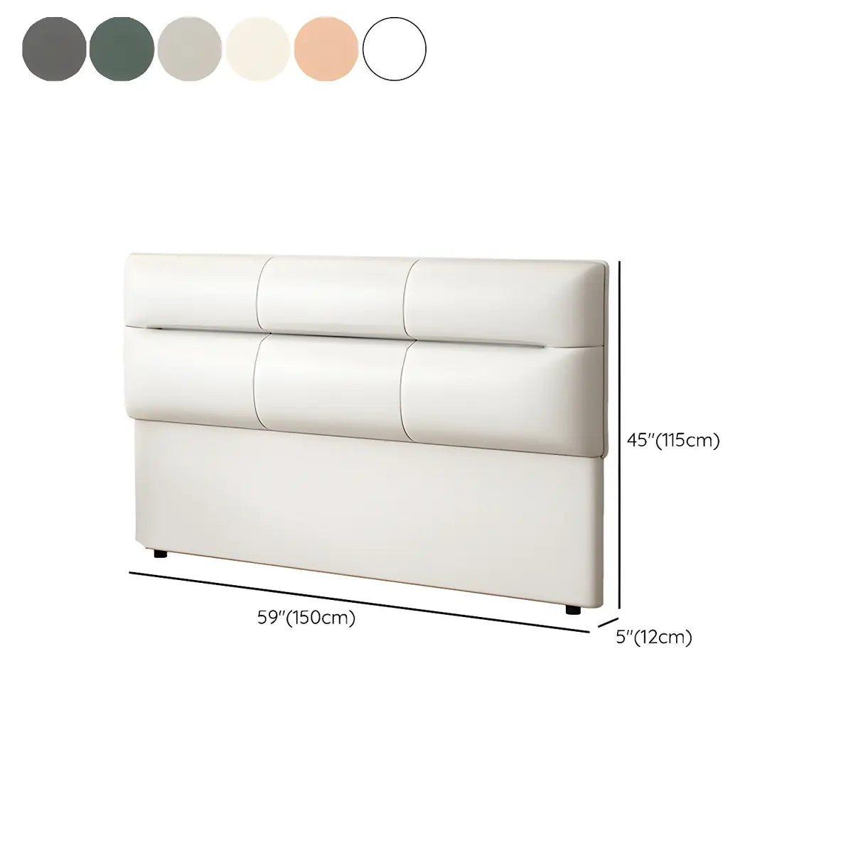 Microfiber Upholstered Panel Headboard with Legs Image - 11