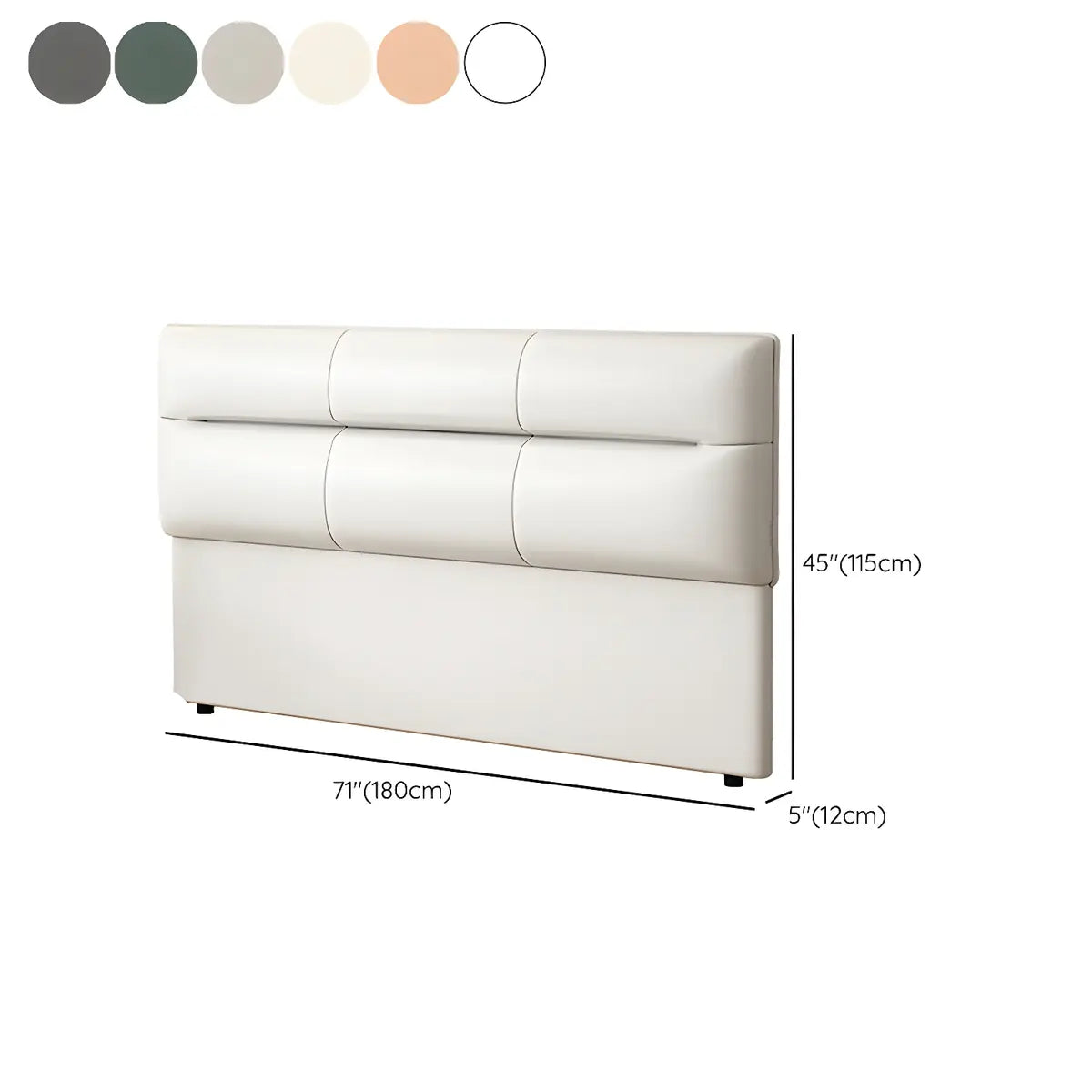 Microfiber Upholstered Panel Headboard with Legs Image - 12