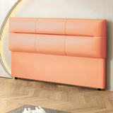 Microfiber Upholstered Panel Headboard with Legs Image - 2