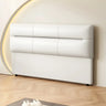 Microfiber Upholstered Panel Headboard with Legs Image - 4