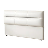 Microfiber Upholstered Panel Headboard with Legs Image - 5