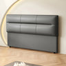 Microfiber Upholstered Panel Headboard with Legs Image - 8