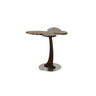 Mid Century Butterfly Brown Base Walnut Wood Side Table Image - 2