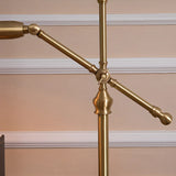 Mid-Century Gold Dome Balanced Arm Metal Table Lamp Image - 4