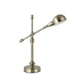 Mid-Century Gold Dome Balanced Arm Metal Table Lamp Image - 7