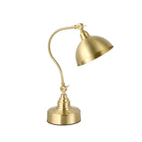 Mid-Century Gold Dome Balanced Arm Metal Table Lamp Image - 8