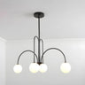 Mid-Century Modern Brass Globe Living Room Chandelier Image - 13