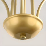 Mid-Century Modern Brass Globe Living Room Chandelier Image - 21