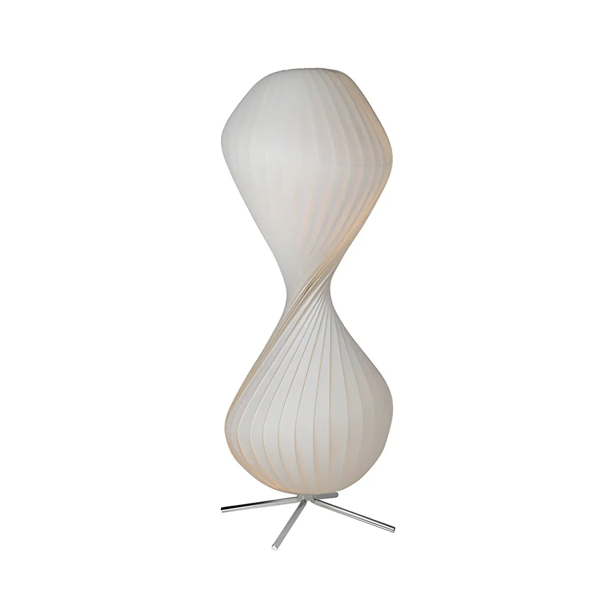 Mid-Century White Twisted TR33 Stehleuchte Floor Lamp Image - 2