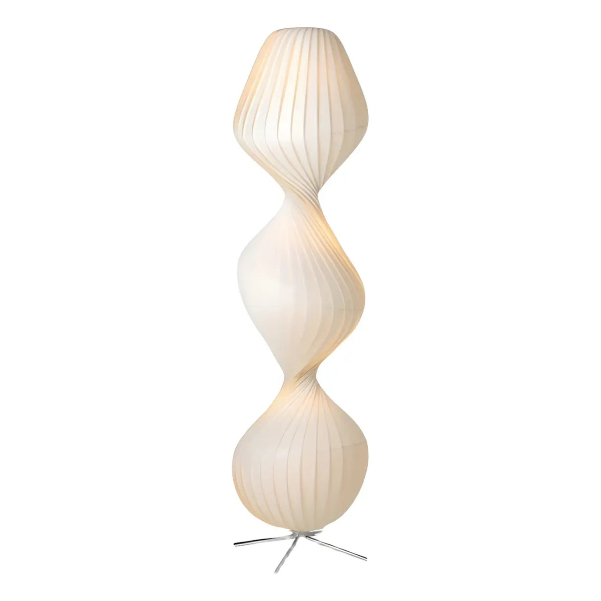 Mid-Century White Twisted TR33 Stehleuchte Floor Lamp Image - 6