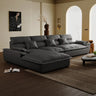 Milk Cocoa Leather L-Shape Left Corner Sectional Image - 7