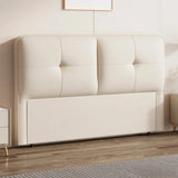 Milk Cocoa Rectangular Upholstered Tufted Headboard Image - 3